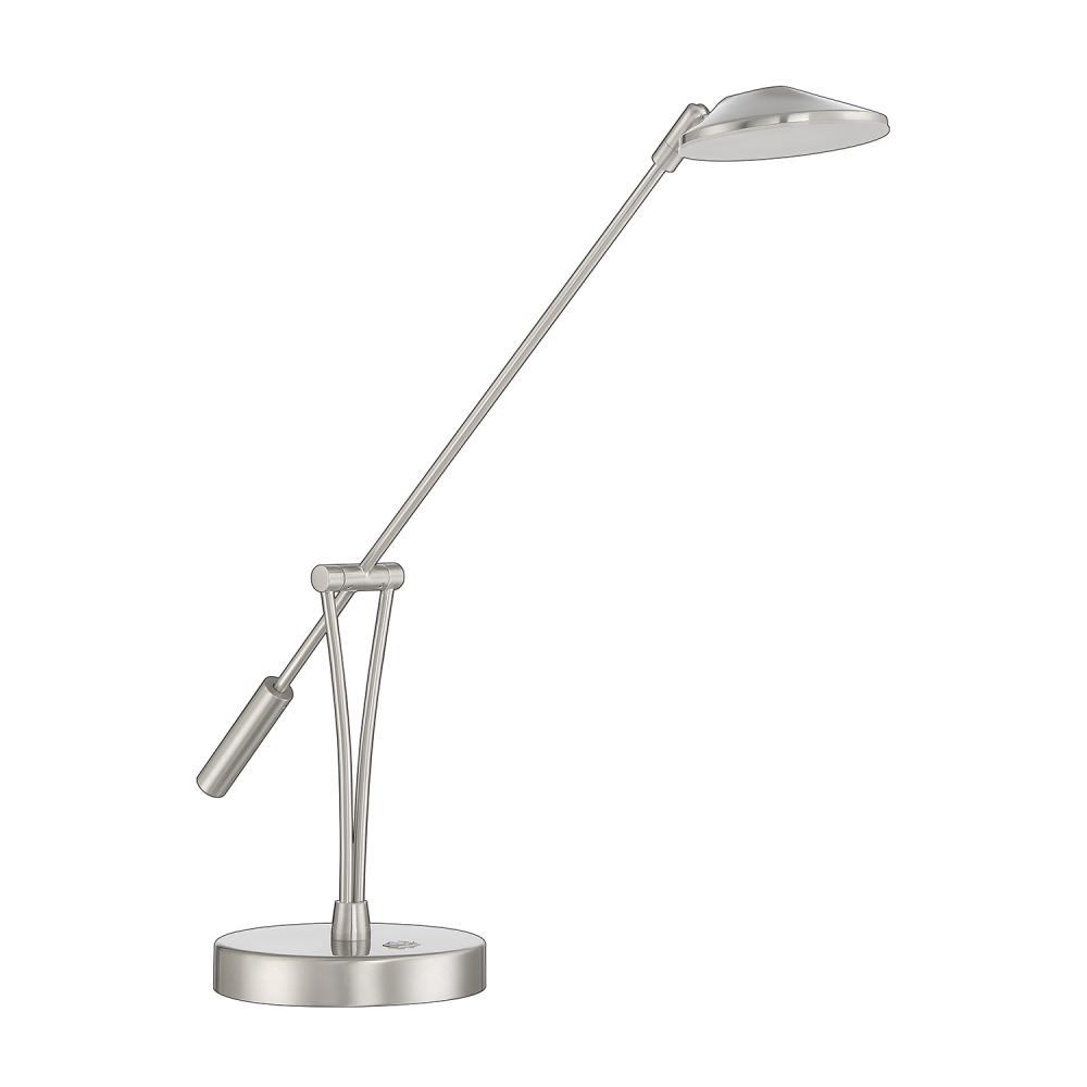 Lahoya Satin Nickel Desk Lamp